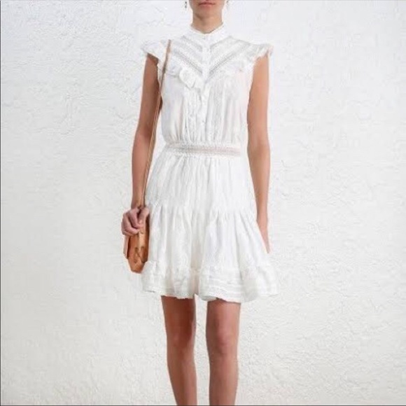 Zimmermann Tulsi Flutter Day dress white eyelet lace size 8 - Picture 2 of 16